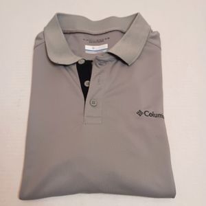 Columbia Omni shade sun protection Polo Large grey and black